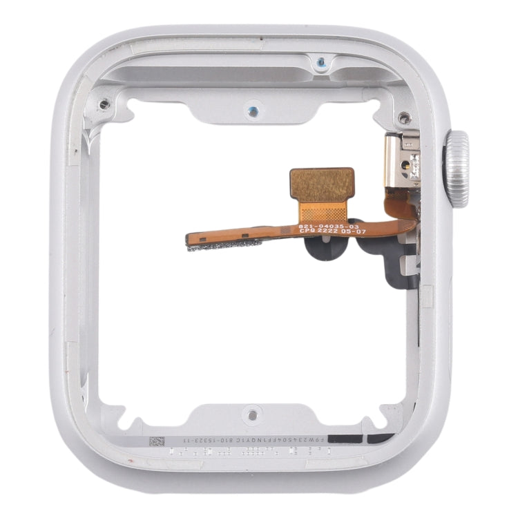 For Apple Watch Series 8 / 9 41MM GPS Aluminium Alloy Middle Frame Bezel Plate with Crown Spin Axis Flex Cable(Silver)