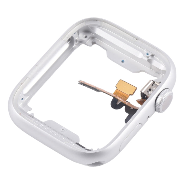 For Apple Watch Series 8 / 9 45MM GPS Aluminium Alloy Middle Frame Bezel Plate with Crown Spin Axis Flex Cable(Silver)