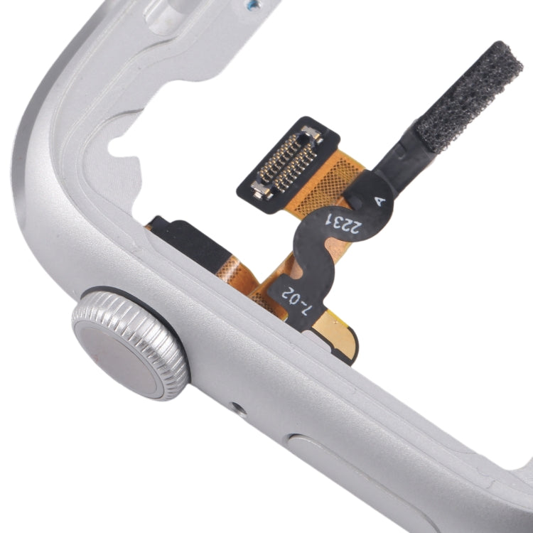 For Apple Watch Series 8 / 9 45MM GPS Aluminium Alloy Middle Frame Bezel Plate with Crown Spin Axis Flex Cable(Silver)
