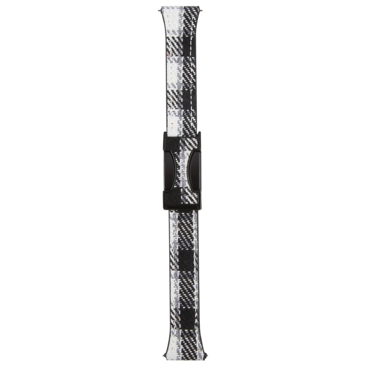 22mm Universal Slim Magnetic Buckle Napped Fabric Leather Watch Band(Grey)