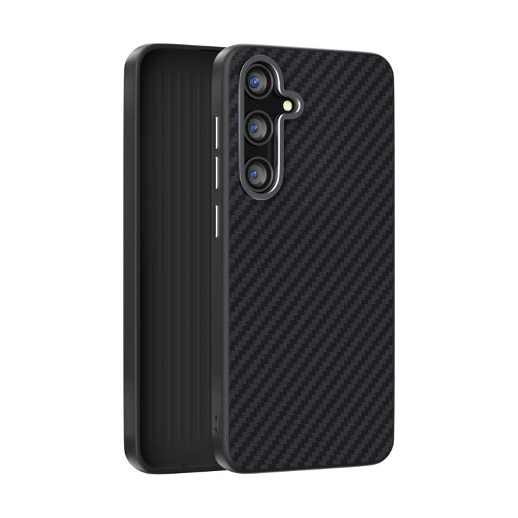 For Samsung Galaxy S25+ 5G / S24+ 5G ABEEL C Carbon Fiber Series 6D Micro Relief MagSafe Phone Case(Black)