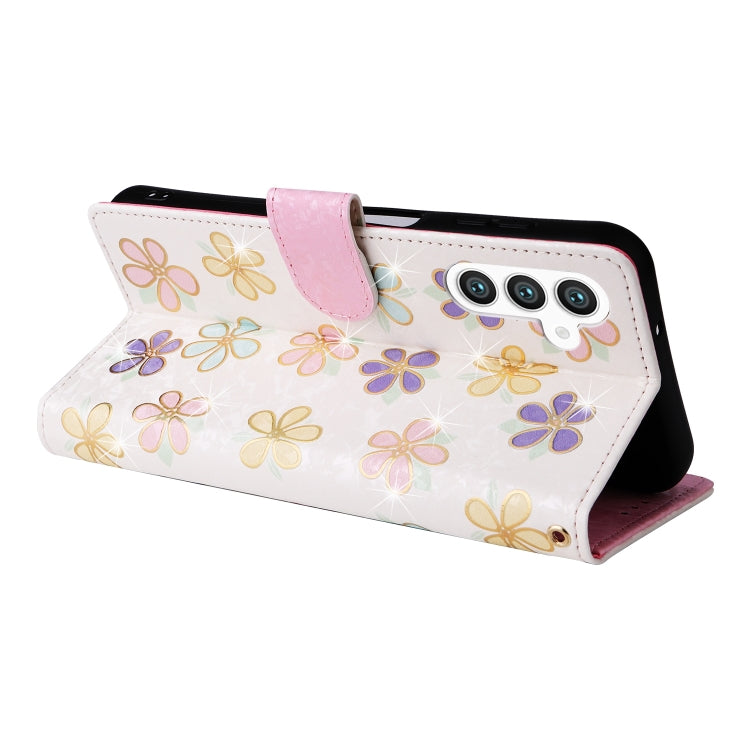 For Samsung Galaxy S25+ 5G Bronzing Painting RFID Leather Phone Case(Bloosoming Flower) - Galaxy S25+ 5G Cases by PMC Jewellery | Online Shopping South Africa | PMC Jewellery | Buy Now Pay Later Mobicred