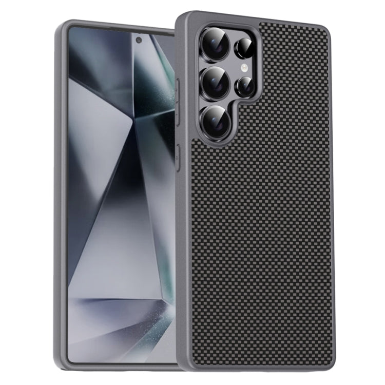 For Samsung Galaxy S25 Ultra 5G Pita Series TPU + PC Texture Phone Case(Grey)
