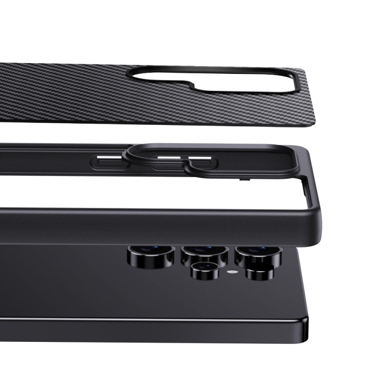 For Samsung Galaxy S25 Ultra 5G Pita Series TPU + PC Texture Phone Case(Black)