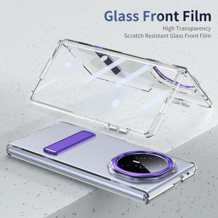 For Honor Magic V3 Ice-Cold Holder PC Hybrid TPU Phone Case(Purple)