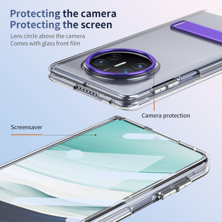 For Huawei Mate X5 Ice-Cold Holder PC Hybrid TPU Phone Case(Purple)