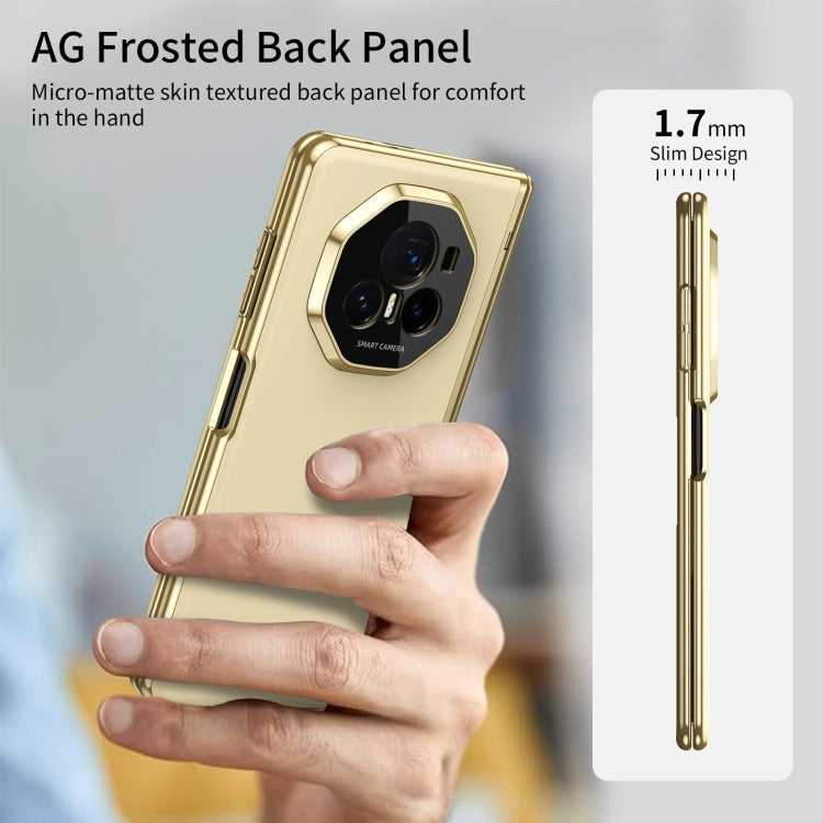 For Honor Magic V3 Integrated AG Frosted Vacuum Plating Phone Case(Gold)