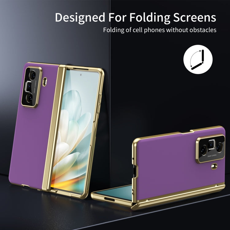 For Honor Magic Vs3 Integrated AG Frosted Vacuum Plating Phone Case(Purple) - Honor Cases by PMC TechLife | Online Shopping South Africa | PMC TechLife | Buy Now Pay Later Mobicred