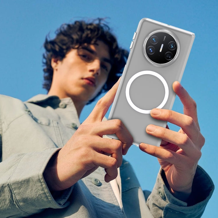 For Huawei Mate X5 lce Folding Series MagSafe Integrated Clear PC Phone Case(Silver) - Huawei Cases by PMC TechLife | Online Shopping South Africa | PMC TechLife | Buy Now Pay Later Mobicred