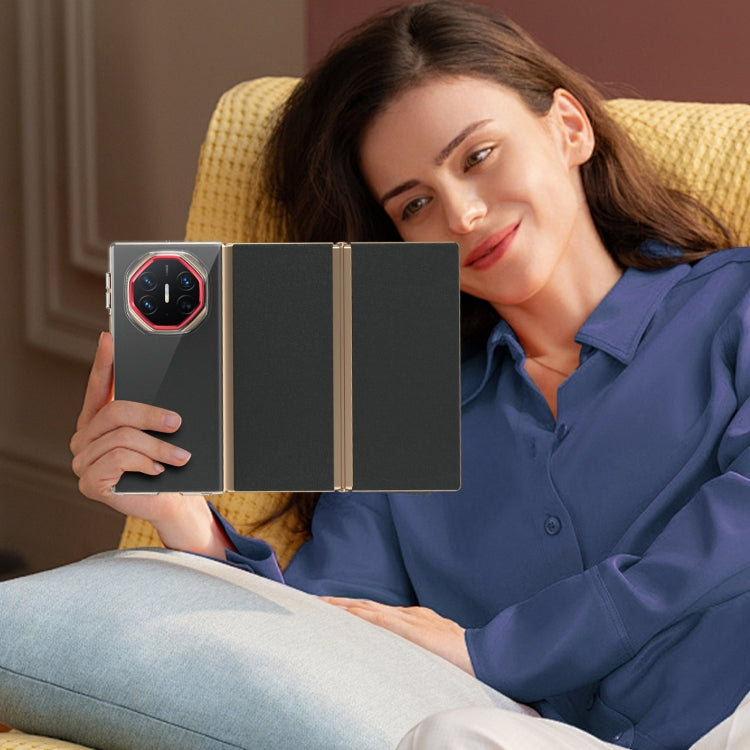 For Huawei Mate XT Ultimate Design lce Folding Series Integrated Clear PC Phone Case(Red) - Huawei Cases by PMC TechLife | Online Shopping South Africa | PMC TechLife | Buy Now Pay Later Mobicred