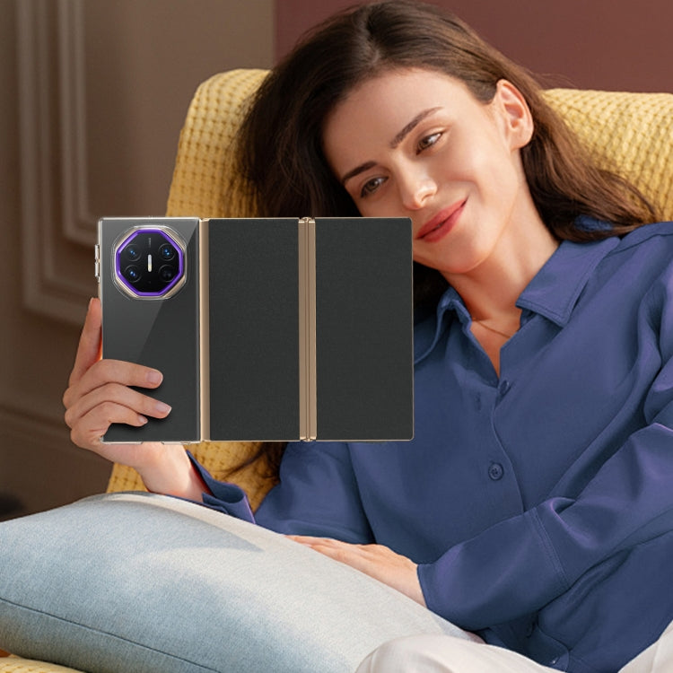 For Huawei Mate XT Ultimate Design lce Folding Series Integrated Clear PC Phone Case(Purple) - Huawei Cases by PMC TechLife | Online Shopping South Africa | PMC TechLife | Buy Now Pay Later Mobicred