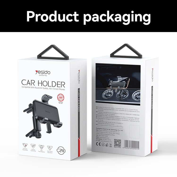 Yesido C240 Car Rotatable Air Vent Phone Holder for Mercedes Benz(Black) - free shipping - PMC TechLife - Order now!