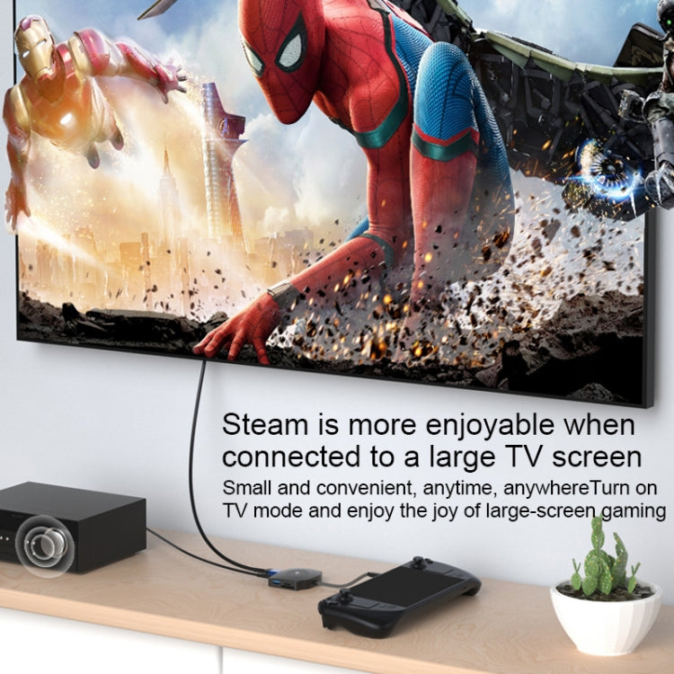 YCE-Z70A Type-C to PD 3.0, USB 3.0x2 + SD/TF, 3.5mm and HD1.4 Docking Station Video Capture Card(Black)