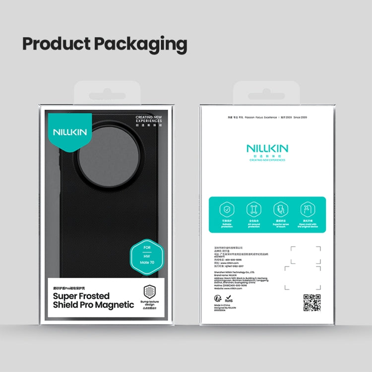 For Huawei Mate 70 NILLKIN Frosted Shield Pro Magnetic Magsafe Phone Case(Black) - Huawei Cases by NILLKIN | Online Shopping South Africa | PMC TechLife | Buy Now Pay Later Mobicred