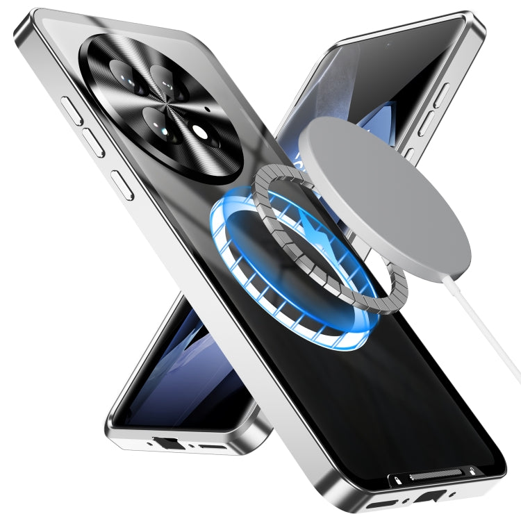 For OnePlus 13 MagSafe Magnetic Frosted Metal Phone Case(Silver) - OnePlus Cases by PMC Jewellery | Online Shopping South Africa | PMC Jewellery | Buy Now Pay Later Mobicred