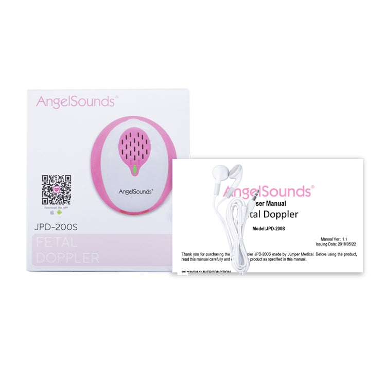 AngelSounds JPD-200S Bluetooth 4.0 Pregnant Women Home Fetal Doppler Heart Rate Monitor(Pink White) - free shipping - PMC TechLife - Order now!