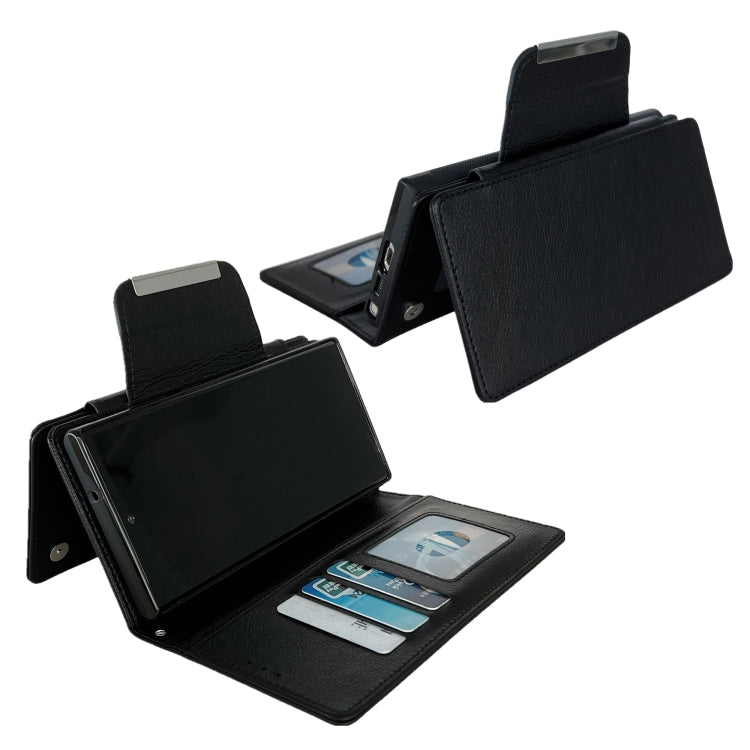 For Samsung Galaxy S25 5G Multifunctional 7-Card Wallet Leather Phone Case(Black)