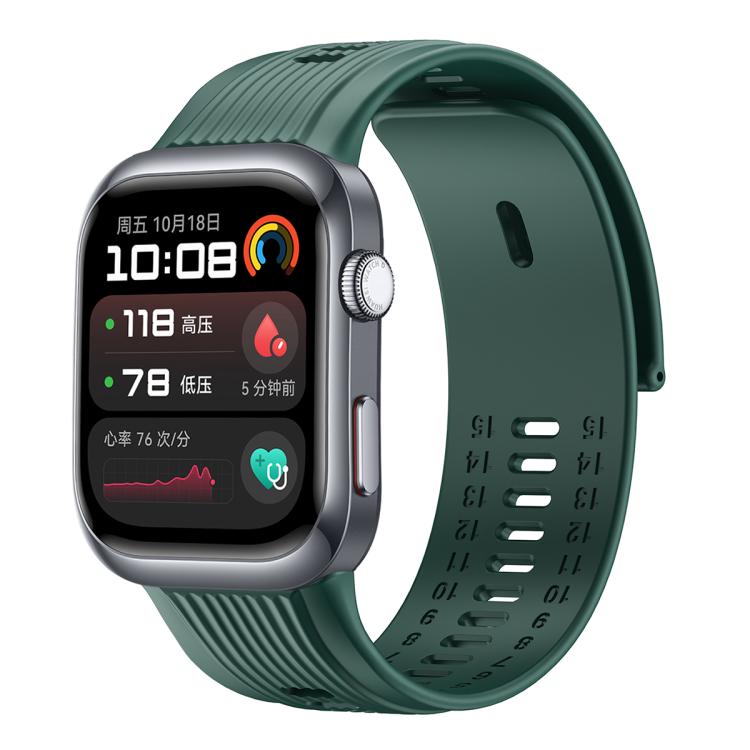 For Huawei Watch D2 Silicone Watch Band Wristband(Dark Green)