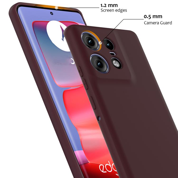 For Motorola Edge 50 Pro Shockproof Silicone Magsafe Phone Case(Plum Color)