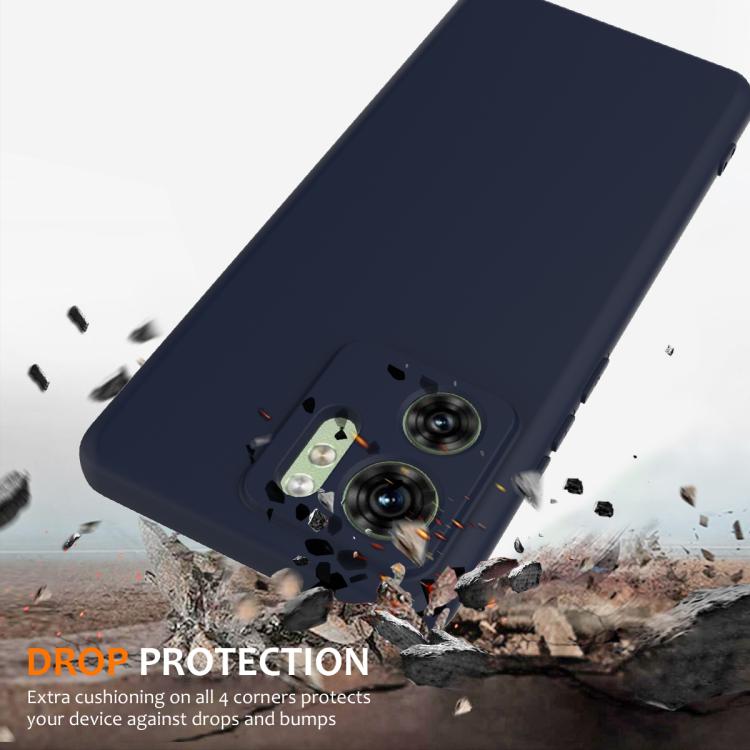 For Motorola Edge 2023 Shockproof Silicone Magsafe Phone Case(Navy Blue)