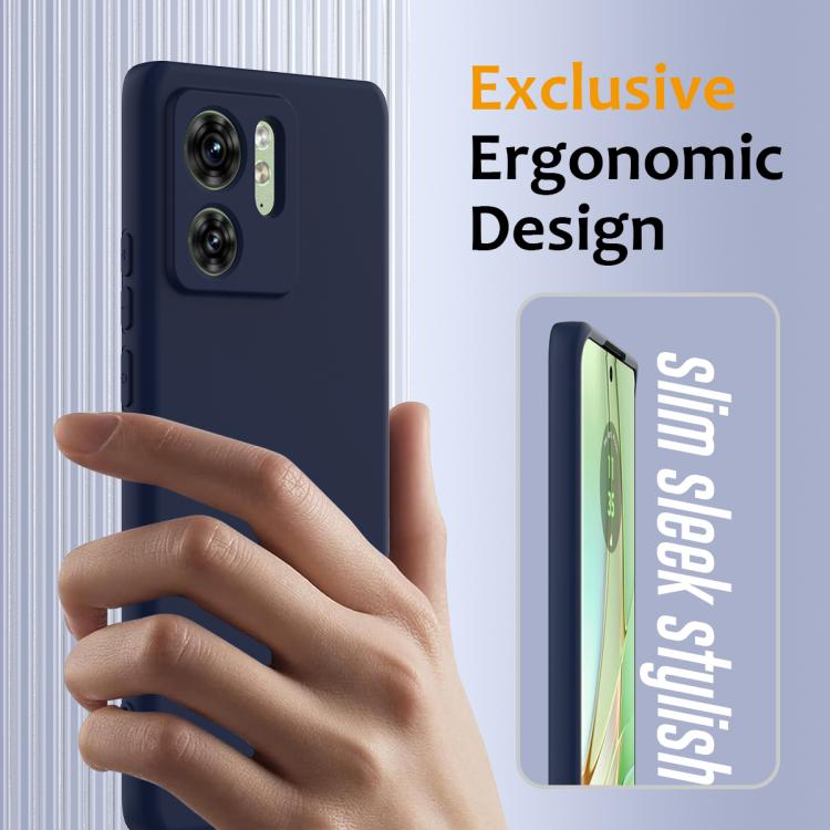 For Motorola Edge 2023 Shockproof Silicone Magsafe Phone Case(Navy Blue)