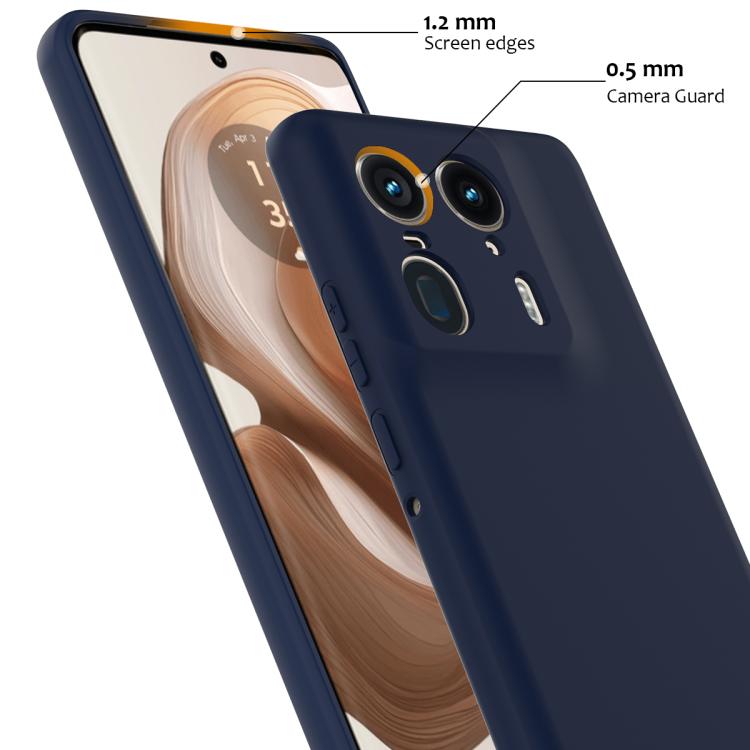 For Motorola Moto X50 Ultra Shockproof Silicone Magsafe Phone Case(Navy Blue)