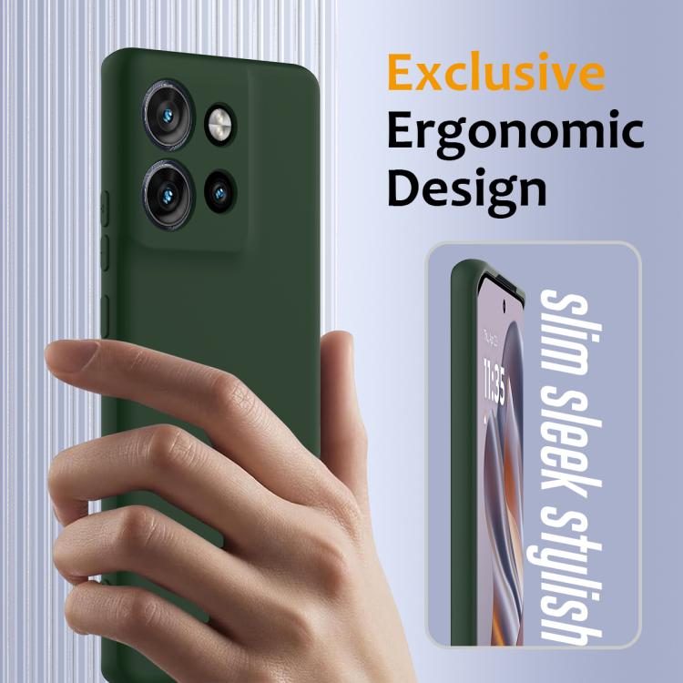 For Motorola Edge 50 Neo / Moto S50 Shockproof Silicone Magsafe Phone Case(Dark Green)