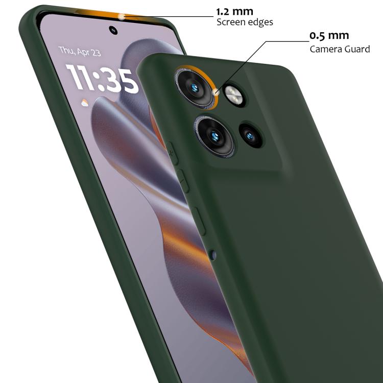 For Motorola Edge 50 Neo / Moto S50 Shockproof Silicone Magsafe Phone Case(Dark Green)