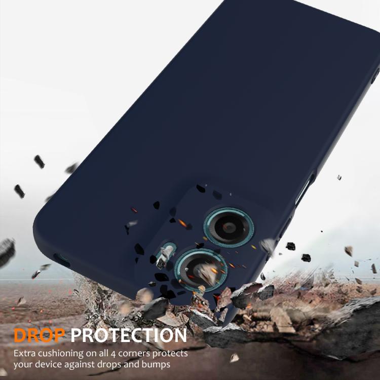 For Motorola Moto G05 / E15 Shockproof Silicone Magsafe Phone Case(Navy Blue)