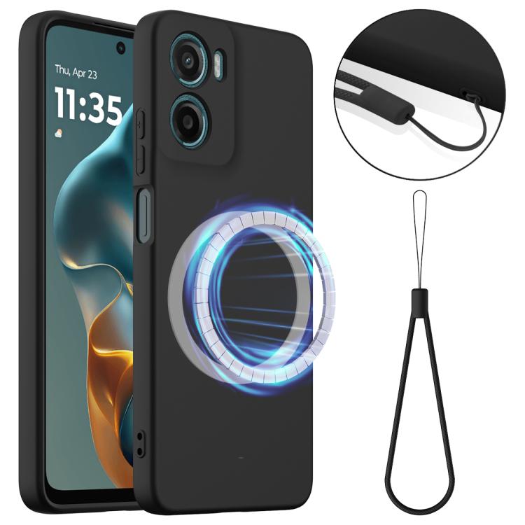 For Motorola Moto G05 / E15 Shockproof Silicone Magsafe Phone Case(Black)