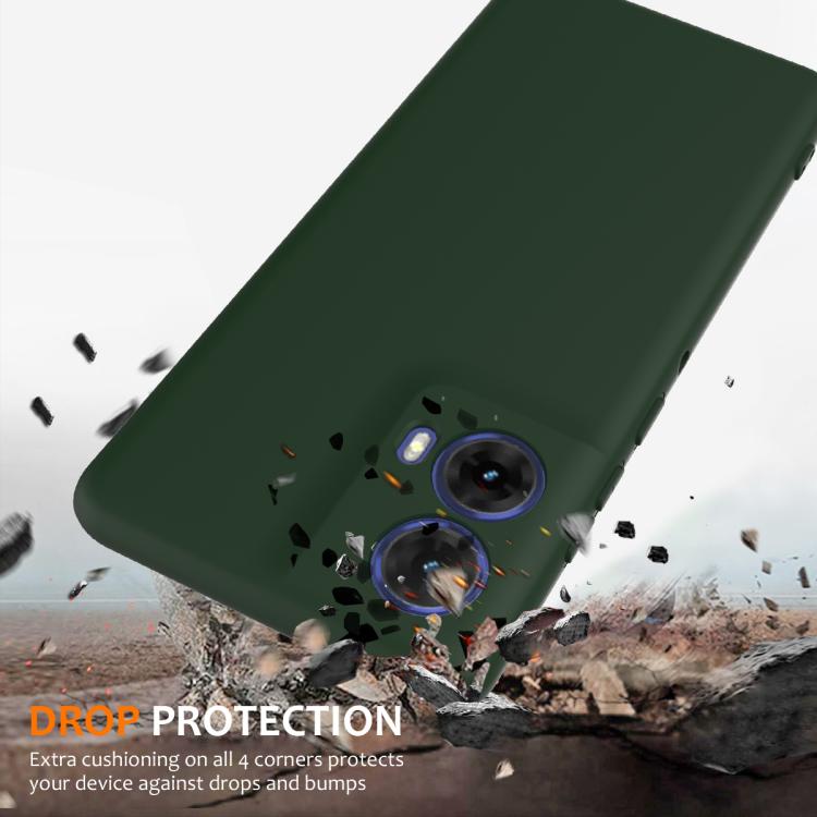 For Motorola Moto G34 / G45 5G Shockproof Silicone Magsafe Phone Case(Dark Green)