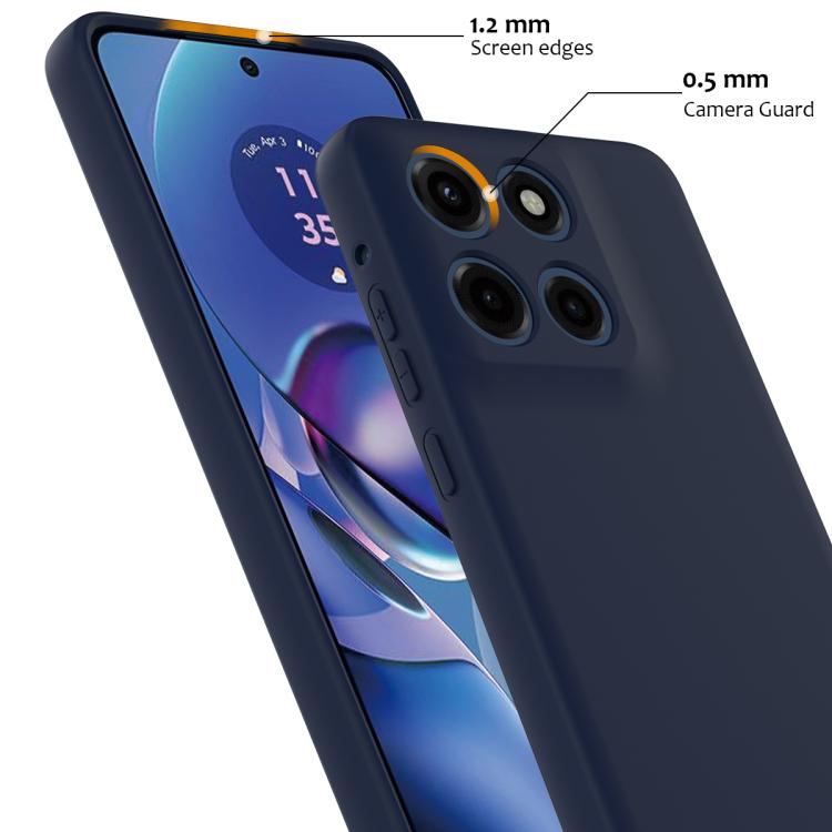 For Motorola Moto G Stylus 5G 2025 Shockproof Silicone Magsafe Phone Case(Navy Blue)