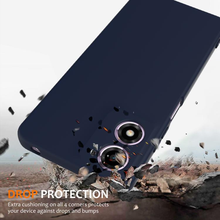 For Motorola Moto G04 / G04s / E14 4G Shockproof Silicone Magsafe Phone Case(Navy Blue)