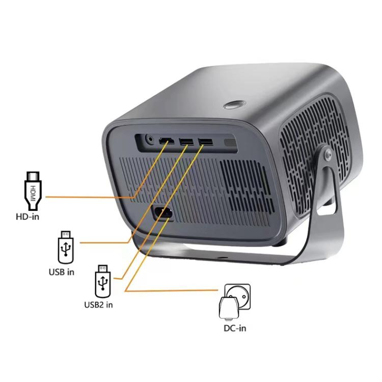 A10 Plus 1280 x 720P 200ANSI Amlogic H713 CPU Android 11.0 Smart Projector, EU Plug(Metal Grey) - LED Projector by PMC TechLife | Online Shopping South Africa | PMC TechLife | Buy Now Pay Later Mobicred