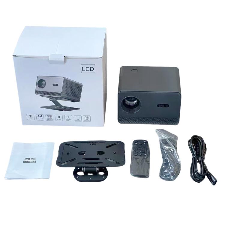 M10 Plus 1280 x 720P 200ANSI Amlogic H713 CPU Android 11 Smart Projector with Bracket, UK Plug(Metal Grey) - LED Projector by PMC TechLife | Online Shopping South Africa | PMC TechLife | Buy Now Pay Later Mobicred