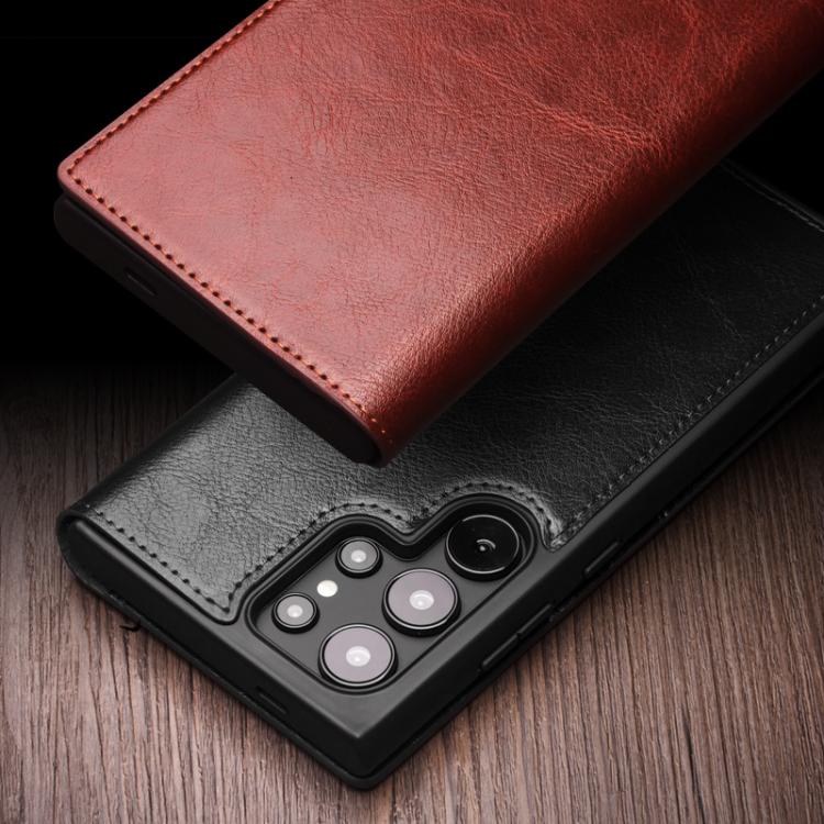 For Samsung Galaxy S25 Ultra 5G QIALINO Genuine Leather Phone Case(Black) - free shipping - PMC Jewellery - Order now!