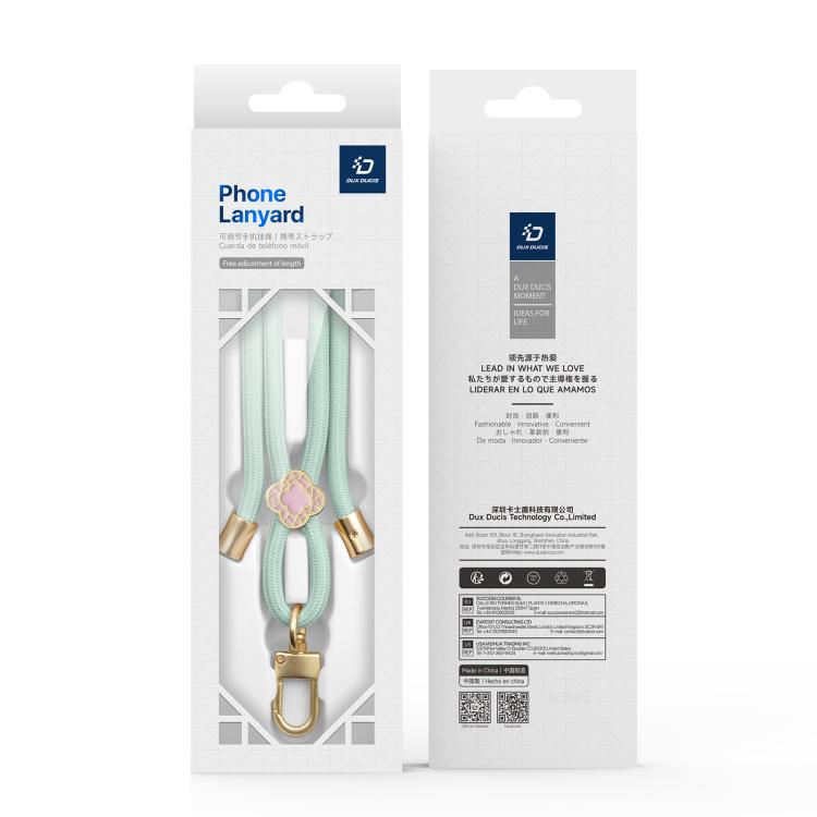 DUX DUCIS Garden Series Begonia Pattern Adjustable Crossbody Phone Lanyard(Light Green) - Lanyards & Wrist Straps by DUX DUCIS | Online Shopping South Africa | PMc TechLife | Buy Now Pay Later Mobicred