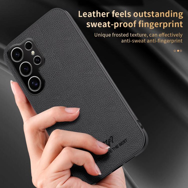 For Samsung Galaxy S25 Ultra 5G HUIYI Leather Magnetic Phone Case(White)