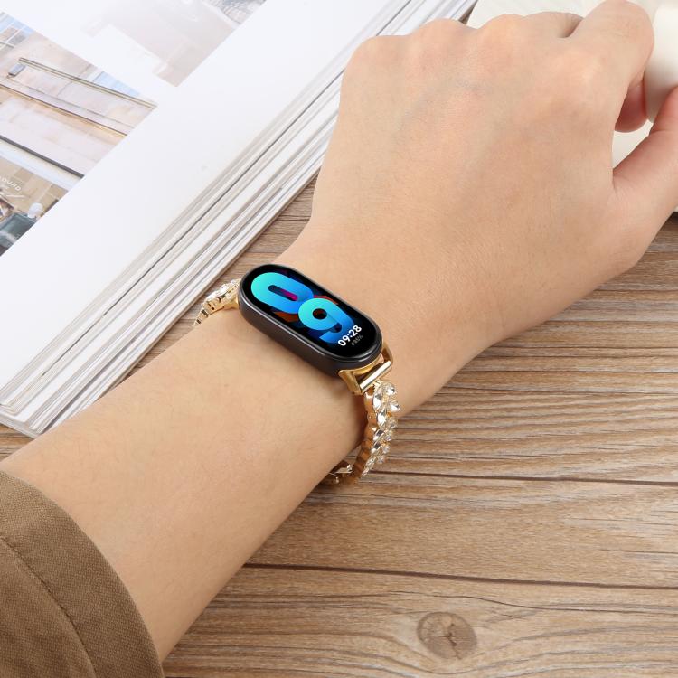 For Xiaomi Smart Band 9 / 8 Wheat Ear Diamond Bracelet Metal Watch Band(Gold) - free shipping - PMC TechLife - Order now!