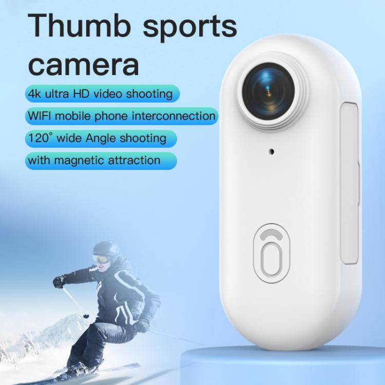 H88 4K Thumb Sports Camera Mini WiFi Camera, Specification:Standard Version(White) - Video Cameras by PMC Jewellery | Online Shopping South Africa | PMC Jewellery | Buy Now Pay Later Mobicred
