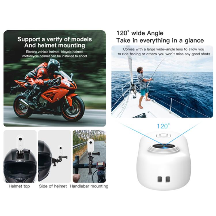 H88 4K Thumb Sports Camera Mini WiFi Camera, Specification:Standard Version(White)