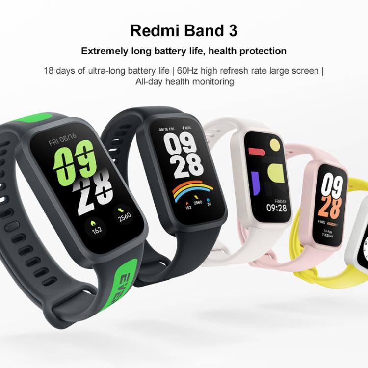 Xiaomi Redmi Band 3 Smart Band, 1.47 inch, Heart Rate / Blood Oxygen Wellness Tracking(Black)