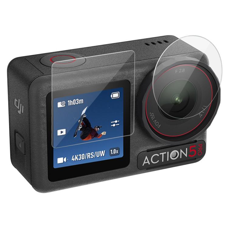 For DJI Osmo Action 5 Pro imak Rear Screen + Front Screen + Rear Camera Lens Tempered Glass Film - free shipping - PMC TechLife - Order now!