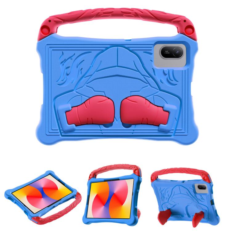 For For Lenovo Tab M11/ Xiaoxin Pad 11 2024 Boxing Series Kickstand EVA Shockproof Tablet Case with Shoulder Strap(Blue Red)