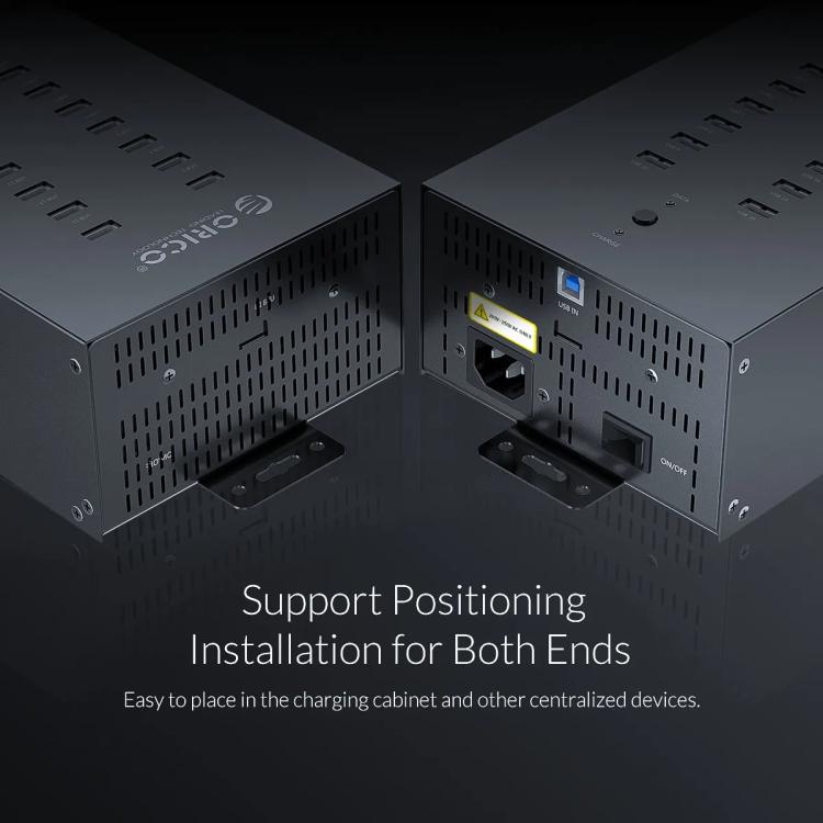 ORICO IH30P Industrial Grade 30 Ports USB 2.0 Hub, Plug:EU Plug(Black)