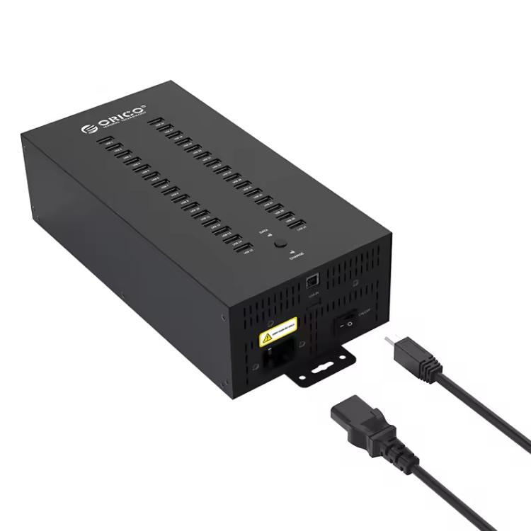 ORICO IH30P Industrial Grade 30 Ports USB 2.0 Hub, Plug:EU Plug(Black)