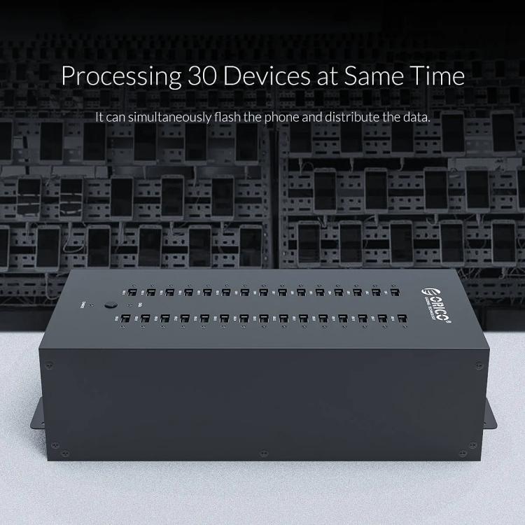 ORICO IH30P Industrial Grade 30 Ports USB 2.0 Hub, Plug:EU Plug(Black)