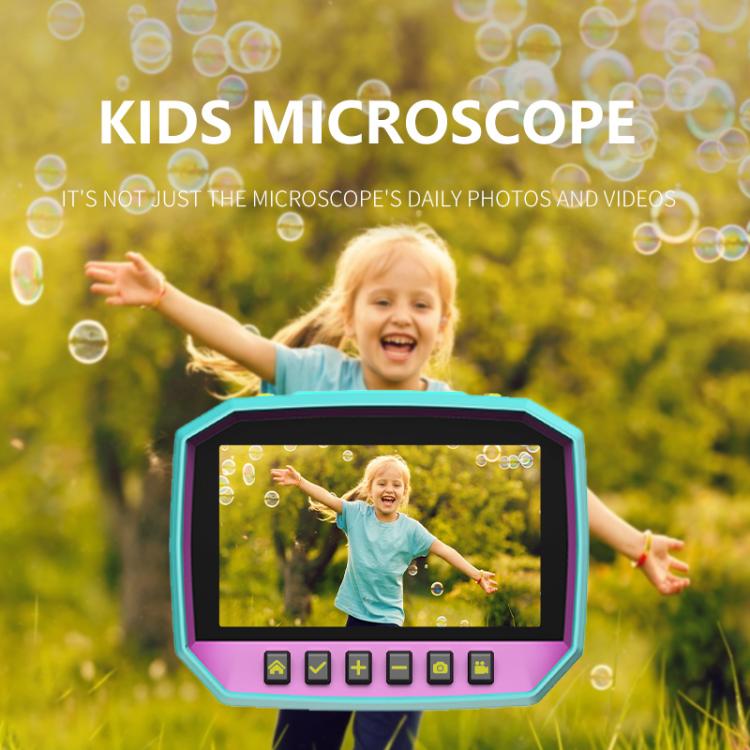 X1 3 inch HD Screen 800X Magnification Kids Microscope(Green) - free shipping - PMC Jewellery - Order now!