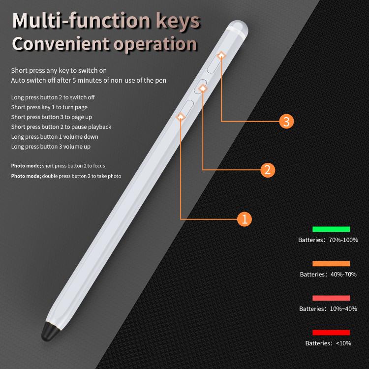 C1 Multifunctional Bluetooth Capacitive Pen for Mobile Phones / Tablets PC(White) - Stylus Pen by PMC TechLife | Online Shopping South Africa | PMC TechLife | Buy Now Pay Later Mobicred