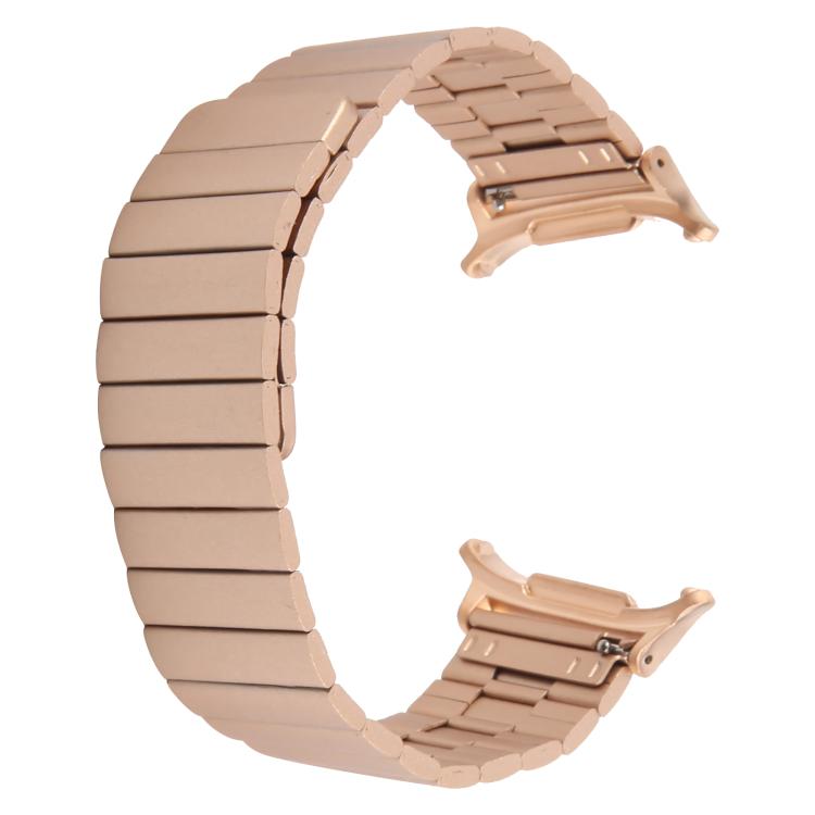 For Samsung Galaxy Watch Ultra 47mm Bamboo Stainless Steel Magnetic Watch Band(Rose Gold)